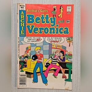 Archie's Girls Betty & Veronica 255 MARCH BOWLING ARCHIE COMICS VINTAGE 1977